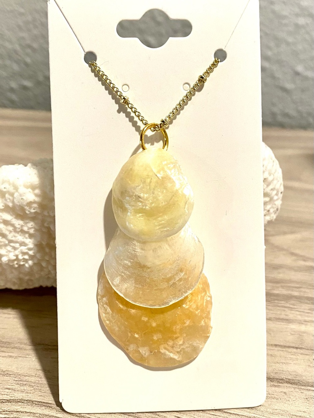 70. Gold-Tone Sanibel island jingle Shell Pendant Necklace - Women Jewelry